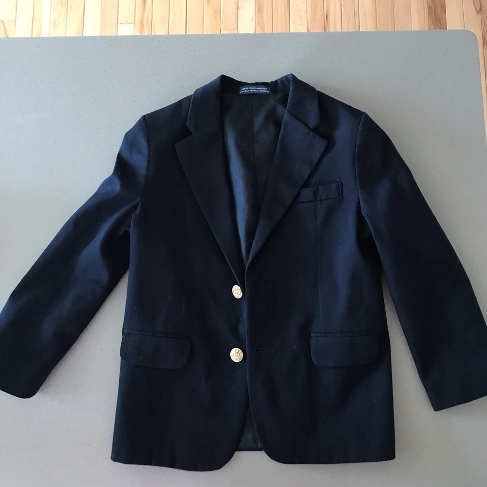 Izod Boy Size 6 Navy Blazer with Gold Buttons